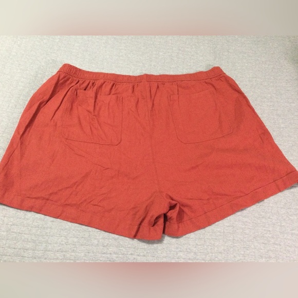 Old Navy High-Waisted Linen-Blend Shorts Fired Clay Red Size 4X NWOT - Picture 5 of 6